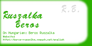 ruszalka beros business card